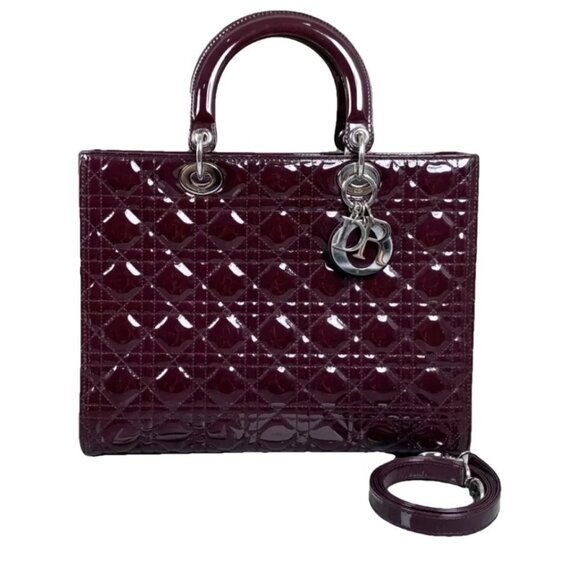 DIOR Lady Dior Large Leather Satchel Bag fbcco1199-101825 - Picture 1 of 16